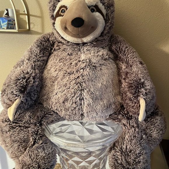 Plush JUMBO Sloth 36 Inch Fluffy Huge Sloth Plush Animal - Picture 13 of 14